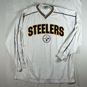 Vintage Pittsburg Steelers XL Y2K 90’s LEE V-Neck Embroidered Sweater